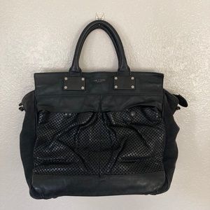 Rag and bone black perforated Pilot bag
